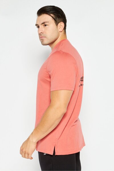 Reebok Men Sportswear Fit Short Sleeve Training T-shirts, Pale Red