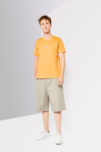 Givenchy Men Crew Neck Brand Logo Short Sleeve T-shirt, Orange