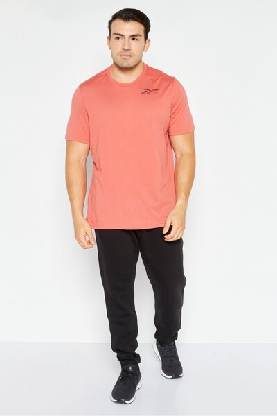 Reebok Men Sportswear Fit Short Sleeve Training T-shirts, Pale Red