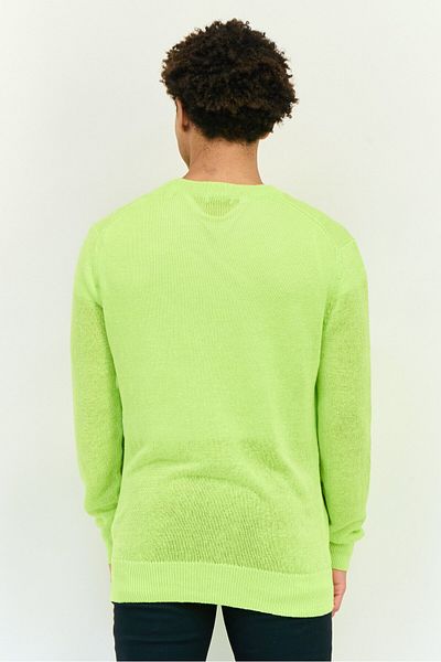 Esprit Men Crew Neck Knitted Sweater, Lime Green