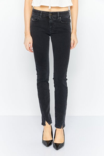 Diesel Women D-Jevel Slim Fit Dark Stretchable Denim, Black