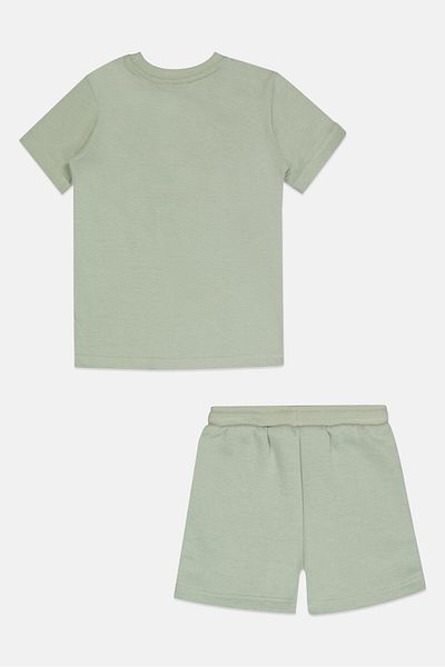 Nicce Kids Boy 2 Pieces Brand Logo Top And Bottom Set, Slate Green
