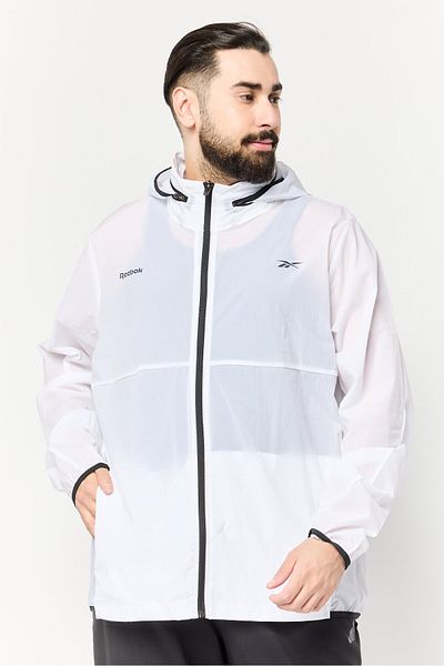 Reebok Men Sportswear Fit Training Hooded Sweatshirt, White