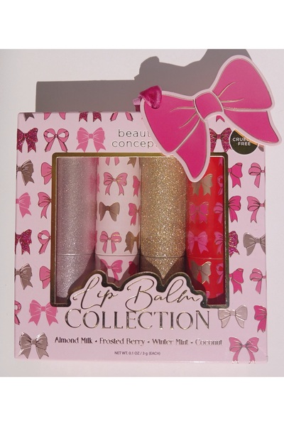 MyBalliStore Dudak Balsamı Koleksiyonu, 4'lü Set, Badem Sütü, Buzlu Berry, Kı...