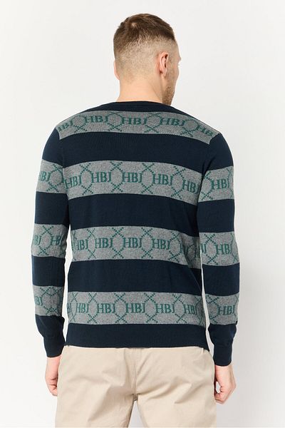 Harmont & Blaine Jeans Men V Neck Yarn Dye Sweater, Multicolor