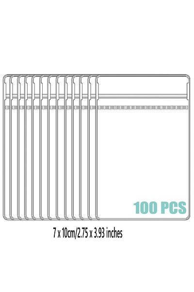 Choice 100PCS (7x10cm) Jewelry Small Self-Sealing Plastic Zip Clear PVC Storage Bags for Storing Bracelets