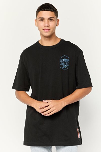 Reebok Men Sportswear Fit Short Sleeve Outdoor T Shirt, Black