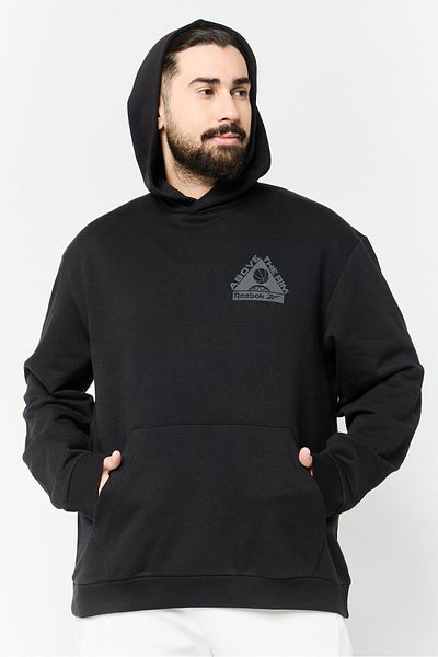 Reebok Men Sportswear Fit Long Sleeve Basketball Hoodie, Black