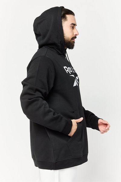 Reebok Men Sportswear Fit Long Sleeve Outdoor Hoodie, Black