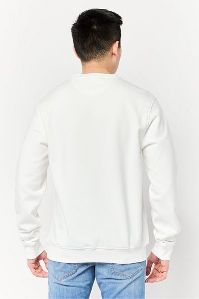 Lamborghini Men Crew Neck Graphic Print Long Sleeves Sweatshirt, White
