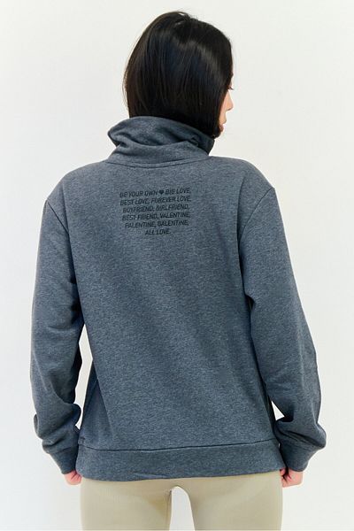 adidas Women Sportswear Fit Long Sleeve Outdoor Sweatshirt, Dark Grey
