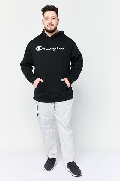 Champion Men Sportswear Fit Long Sleeves Outdoor Sweatshirt, Black