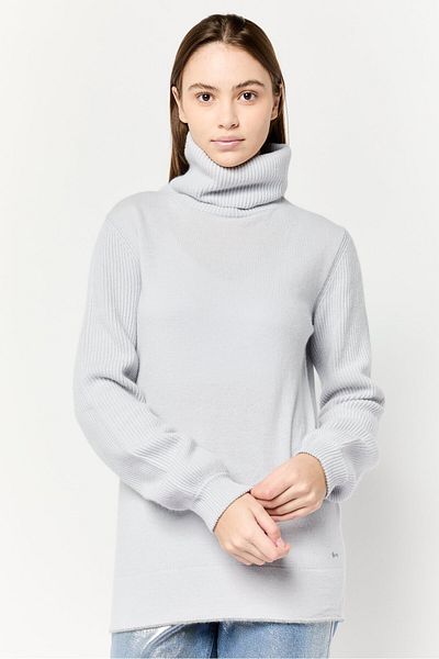Harmont & Blaine Women Turtle Neck Textured Sweater, Grey