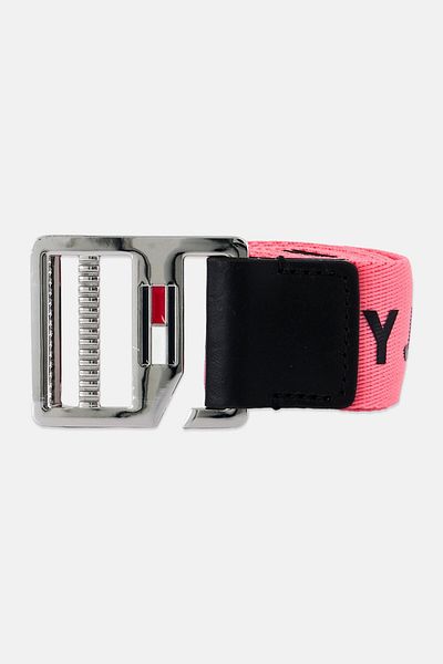 Tommy Jeans Women Brand Logo Textile Belt, Black
