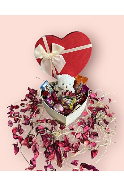 Bbspecial Gülümse Gel Sevgiliye Ayıcıklı Çikolatalı Kalp Hediye Kutusu Hediye...