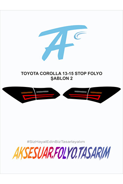 aksesuar folyo tasarım تويوتا كورولا 2013-2015 (بدون LED) توقف فوليو