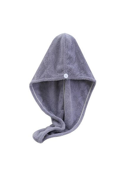 Kotonia Home Turban towel for drying hair, microfiber, 26x63 cm, gray