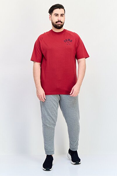 Puma Men Relaxed Fit Short Sleeves Outdoor T-Shirt, Intense Red