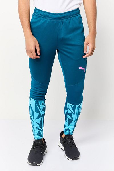 Puma Men Slim Fit Running Sweatpants, Teal Blue