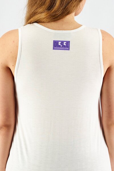 Diesel Women Round Neck Sleeveless Solid Tank Top, White