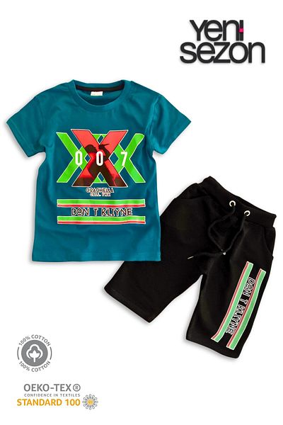 TRİLİYA Triliya Cotton Unisex Children's Capri Set (with Pocket & Lanyard, 3-12 Years)