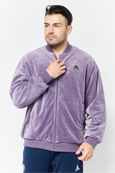adidas Men Sportswear Fit Long Sleeve Reversible Outdoor Jacket, Purple