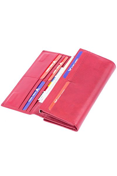 OEM Women's wallet, leather, Toro Nero, Reset red