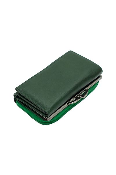 OEM Women's wallet, Green, made of genuine leather, TITA, 14 x 8 x 4 cm - PR349
