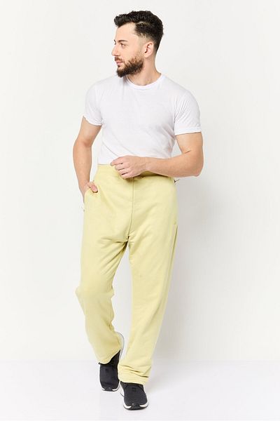 adidas Men Sportswear Fit Outdoor Sweatpants, Light Yellow