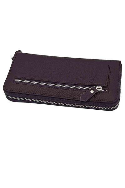 OEM Women's Wallet with Many Compartments Made of Genuine Leather, Purple, 20 x 10 x 2.5 cm