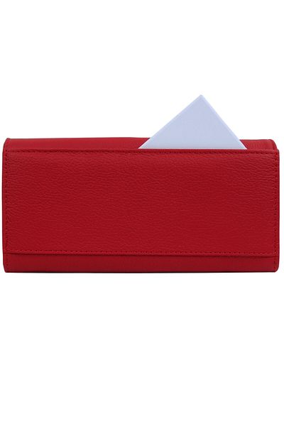 OEM Women's wallet, Red, made of genuine leather, Tita - PR345