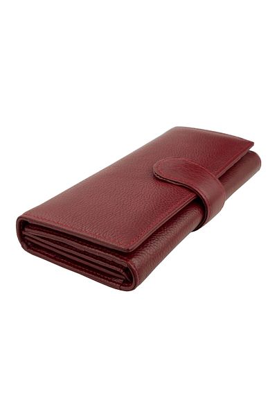 OEM Women's wallet, Tita, made of genuine leather, 19 x 10 x 3 cm, Burgundy - PR228