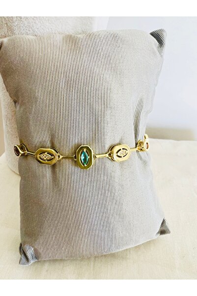 Enki Design Baguette Row Steel Bracelet
