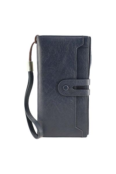 OEM Women's genuine leather wallet Hassion A12, dark blue