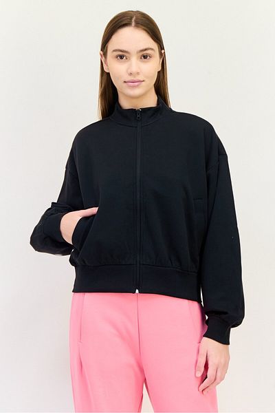 adidas Women Sportswear Fit Solid Long Sleeves Training Jacket, Black