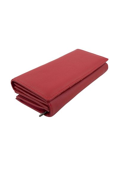 OEM Women's wallet Tita, genuine leather, red, 19 x 10 x 3.5 cm, with multiple compartments – PR224