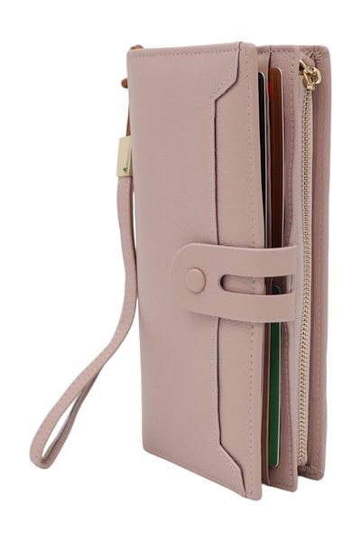 OEM Women's genuine leather wallet Hassion A12, pink