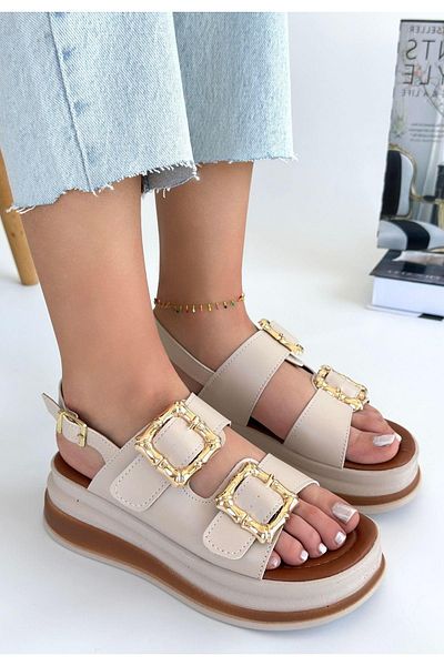 NESSİMO Beige Skin Sandals N262172