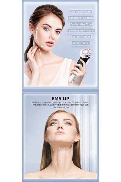 OEM parat Facial 7-în-1 Pro – Lifting, Anti-Îmbătrânire, Curățare, Hidratare, Radiofrecvență