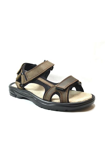Onlo Ayakkabı Onlo Shoes DK.391 Γνήσιο Δερμάτινο Velcro Ανατομικά Ανδρικά Αθλητικά Σανδάλια
