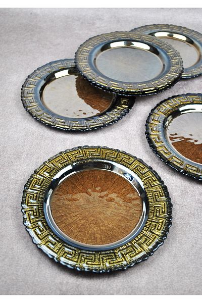 Qualitev Vera Glass Dessert Pastry Presentation Plate 21 cm Catering Plate