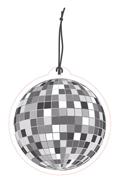 Meröka Disko Topu Görselli Dekoratif Oto Kokusu ve Aksesuar Seti