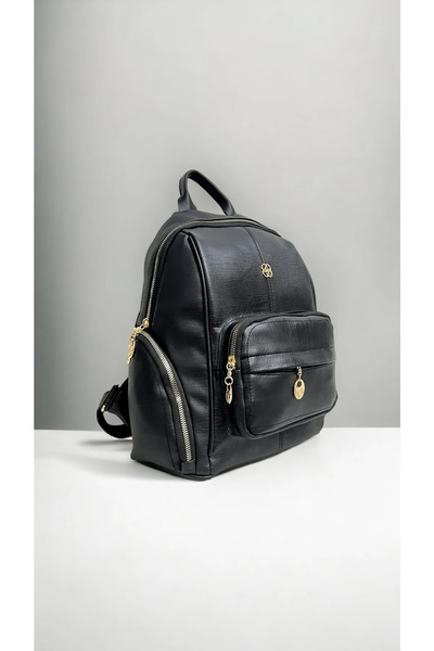 GOLDBAGS حقيبة ظهر نسائية سوداء