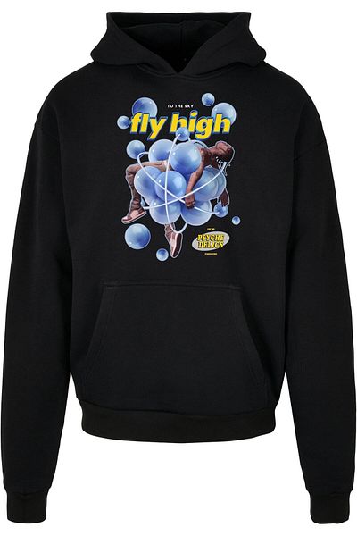 Upscale by Mister Tee Schwerer, übergroßer Kapuzenpullover mit Psychadellic-Print für Unisex