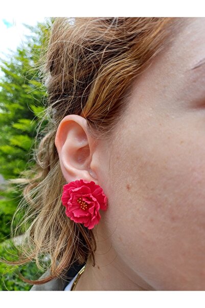 CREATİVESHOP Şakayık Küpeler, Polimer kil Küpeler, Tasarım Küpeler, El Yapımı Küpeler