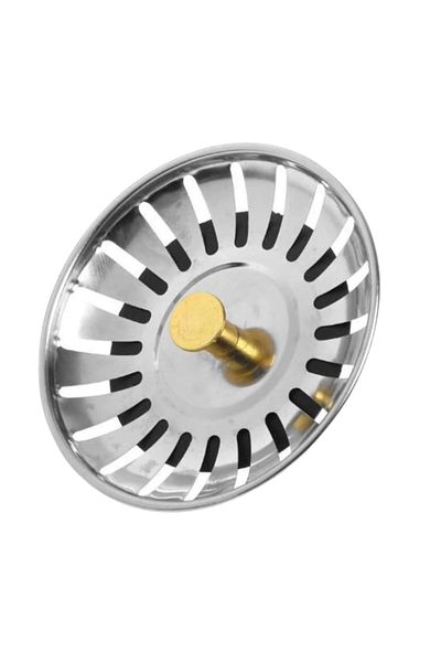 OEM Filtru de scurgere pentru chiuvetă de bucătărie, aluminiu, argintiu/auriu, 80 mm