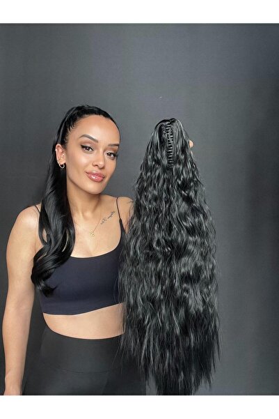 Suzan Peruk Afro Yoğun dalgalı Mandallı Tokalı Postiş At Kuyruğu