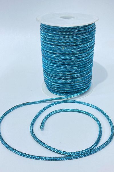Hayalperest boncuk Turquoise Full Tight Stone Pipe Ribbon Cord