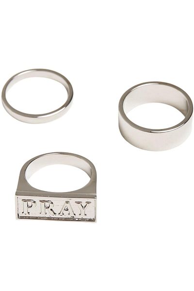 Mister Tee Unisex Pray Ring Set