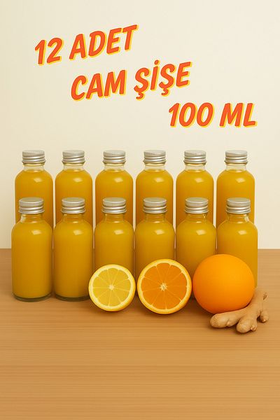 Tanemce 12Pcs Clear Glass Shot Bottle Leakproof Silver Metal Cap Cologne Jar Multipurpose Bottle 100ml
